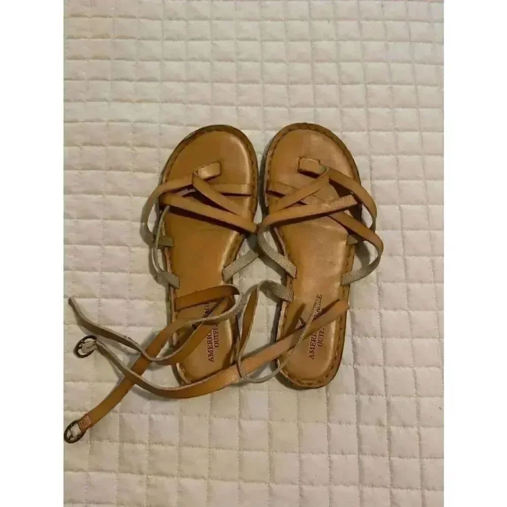 American Eagle Outfitters Tan Leather Sandals